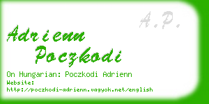 adrienn poczkodi business card